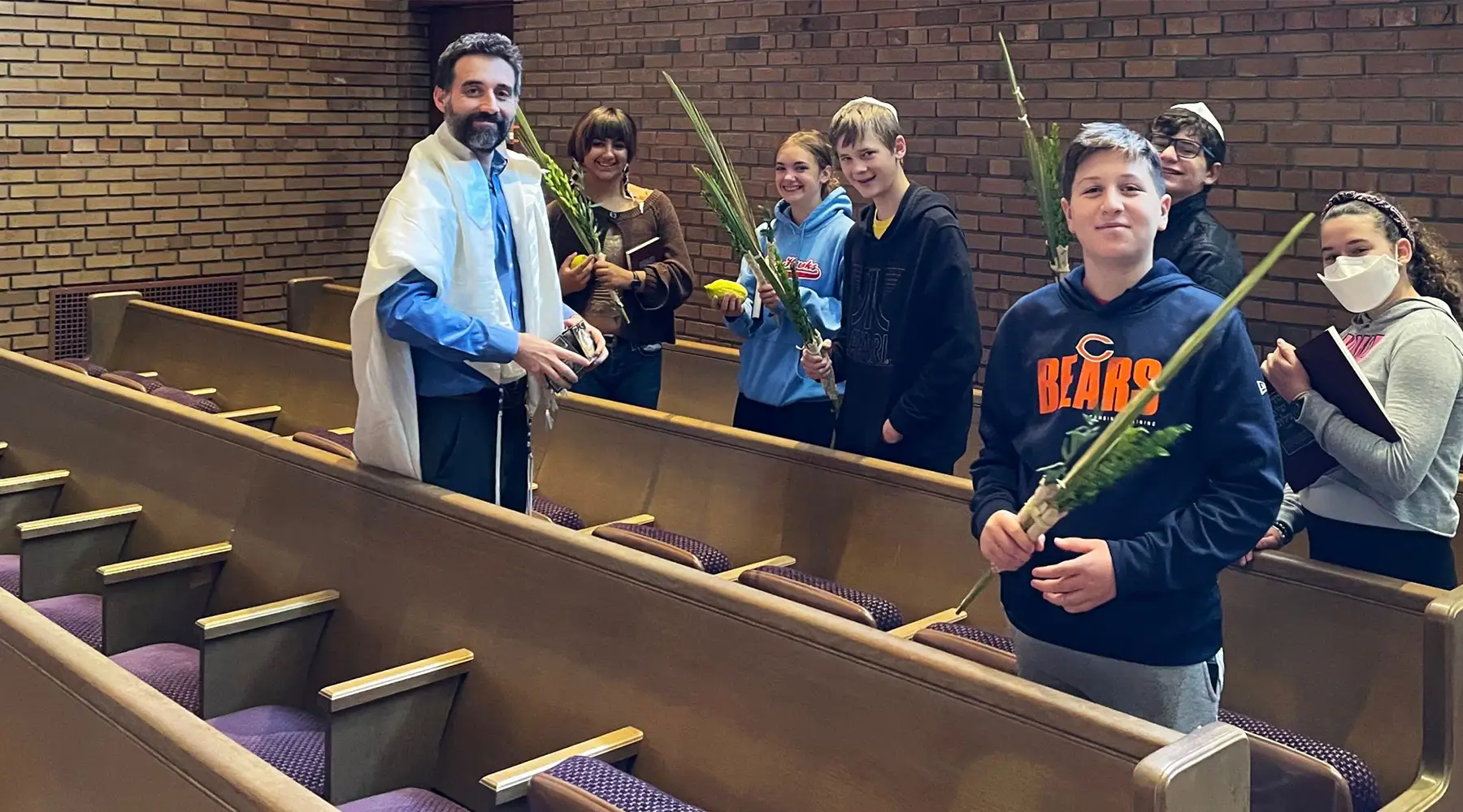 Religious School Teenagers With Rabbi Glick