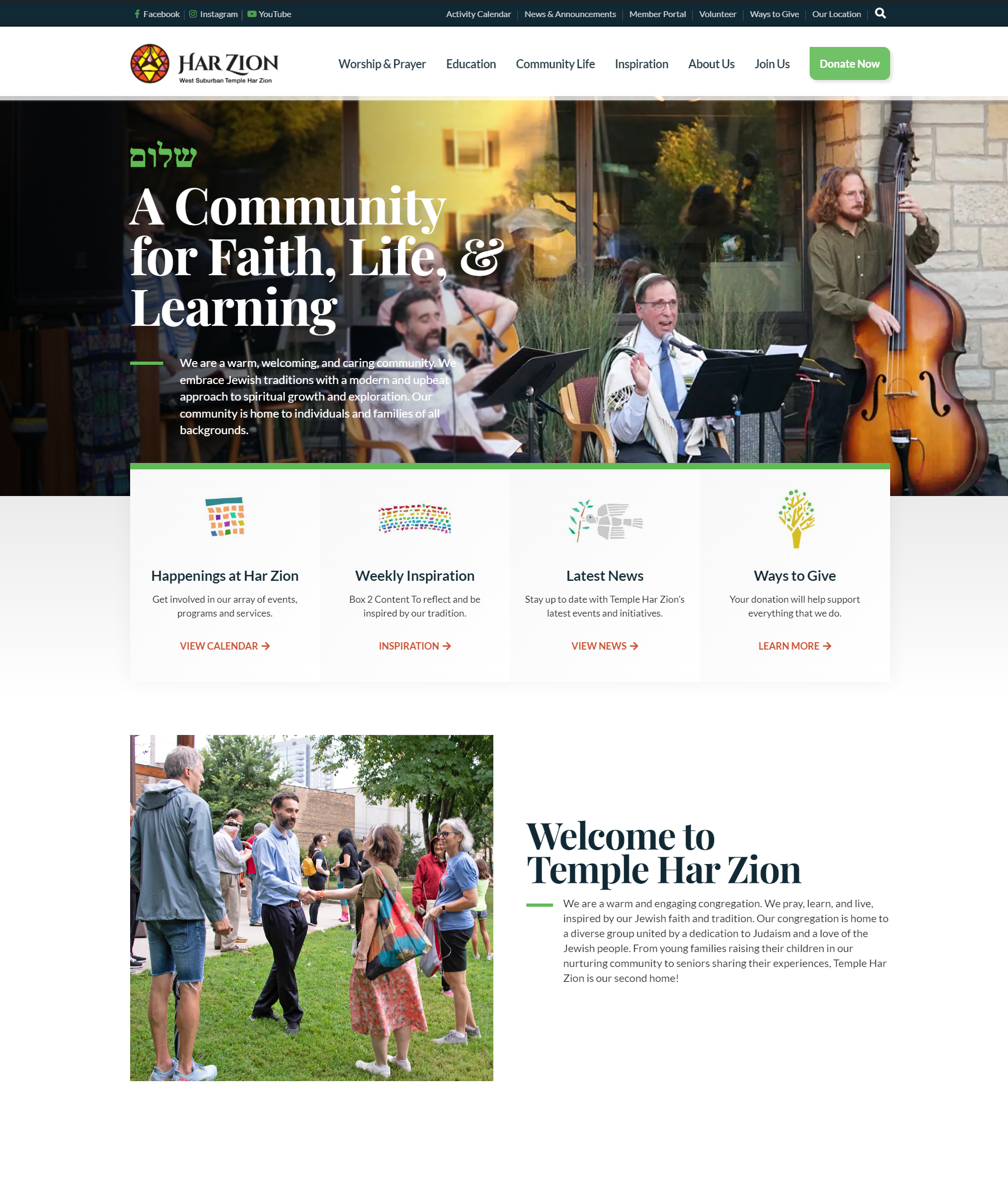 We are proud to announce the launch of our new Temple Har Zion website!